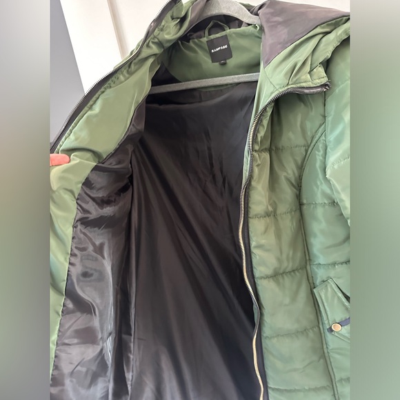 Women’s Size Small Rampage Hunter Green Puffer Coat Jacket - Picture 10 of 10